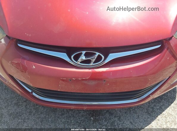 5NPDH4AE8GH708182 2016 HYUNDAI ELANTRA Red Вид спереду