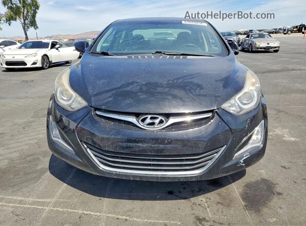 5NPDH4AE8GH711938 2016 HYUNDAI ELANTRA Black Front view