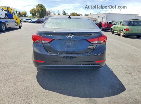 5NPDH4AE8GH711938 2016 HYUNDAI ELANTRA Black Rear view