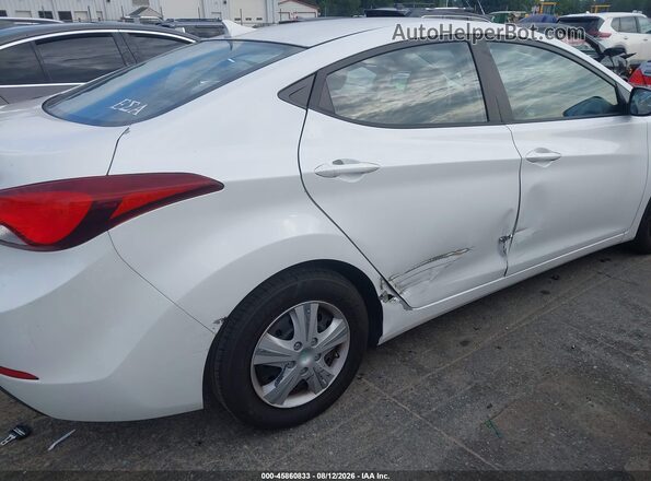 5NPDH4AE8GH720557 2016 HYUNDAI ELANTRA White Вид спереду