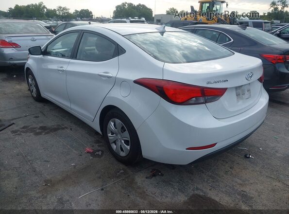 5NPDH4AE8GH720557 2016 HYUNDAI ELANTRA White Задня ліва чверть
