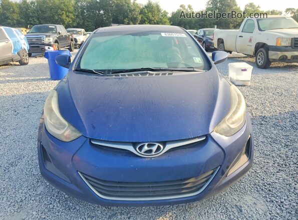 5NPDH4AE8GH728190 2016 HYUNDAI ELANTRA Blue Вид спереду