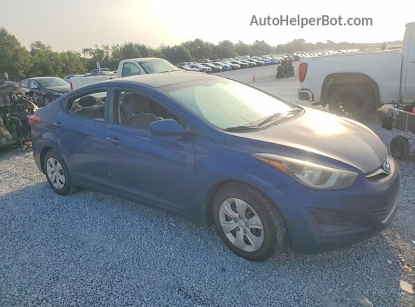 5NPDH4AE8GH728190 2016 HYUNDAI ELANTRA Blue Передня права чверть