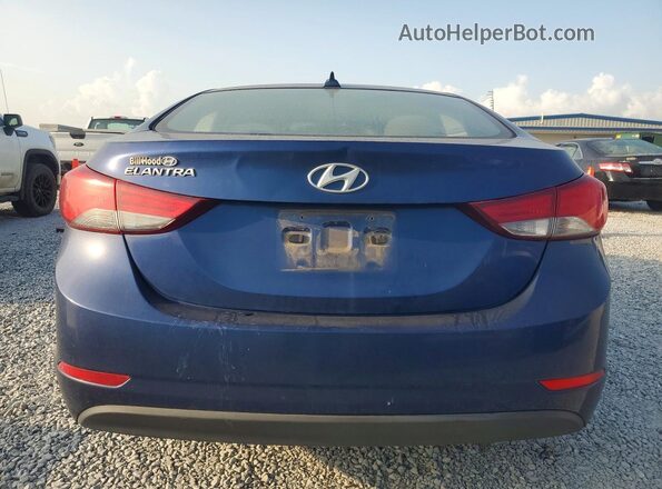 5NPDH4AE8GH728190 2016 HYUNDAI ELANTRA Blue Вид ззаду