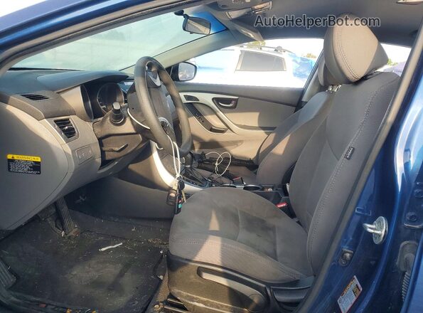 5NPDH4AE8GH728190 2016 HYUNDAI ELANTRA Blue Вид салону спереду