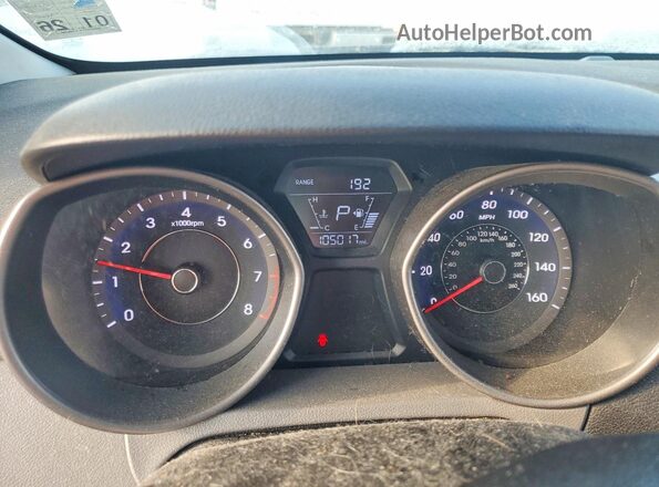 5NPDH4AE8GH728190 2016 HYUNDAI ELANTRA Blue Вид щитка приладів