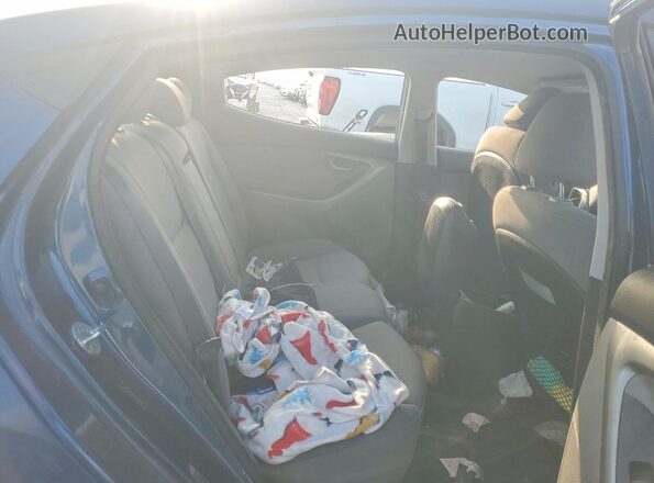 5NPDH4AE8GH728190 2016 HYUNDAI ELANTRA Blue Вид задніх сидінь