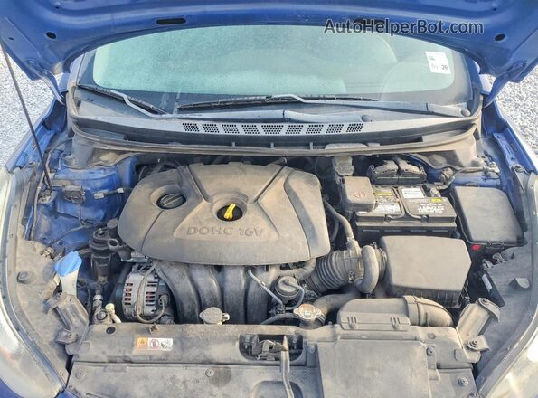 5NPDH4AE8GH728190 2016 HYUNDAI ELANTRA Blue Вид задньої частини салону