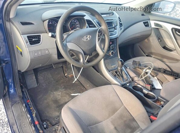 5NPDH4AE8GH728190 2016 HYUNDAI ELANTRA Blue Вид панелі приладів