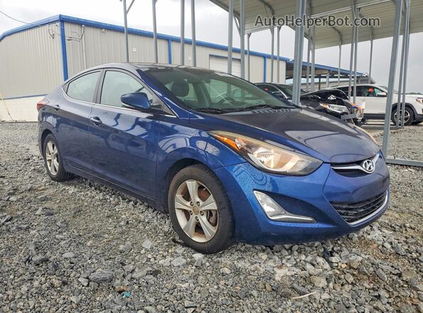 5NPDH4AE8GH729405 2016 HYUNDAI ELANTRA Blue Դիմացի տեսք