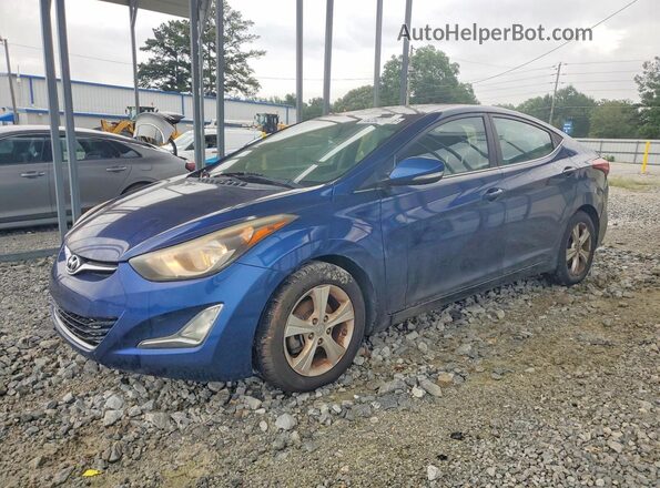 5NPDH4AE8GH729405 2016 HYUNDAI ELANTRA Blue Հետևի ձախ