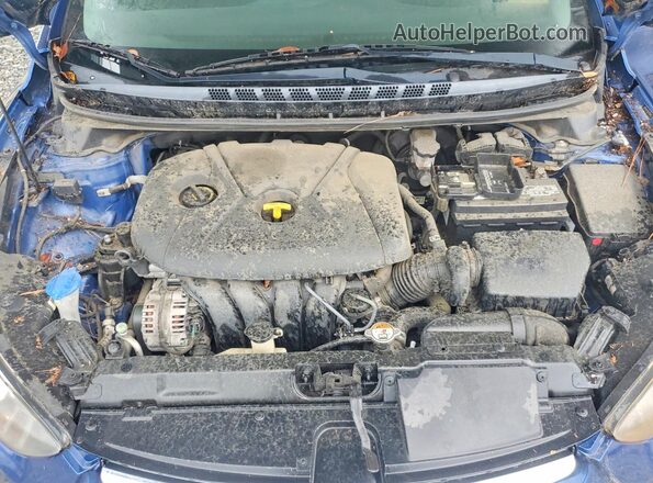 5NPDH4AE8GH729405 2016 HYUNDAI ELANTRA Blue Շարժիչի բաժամունքի տեսք