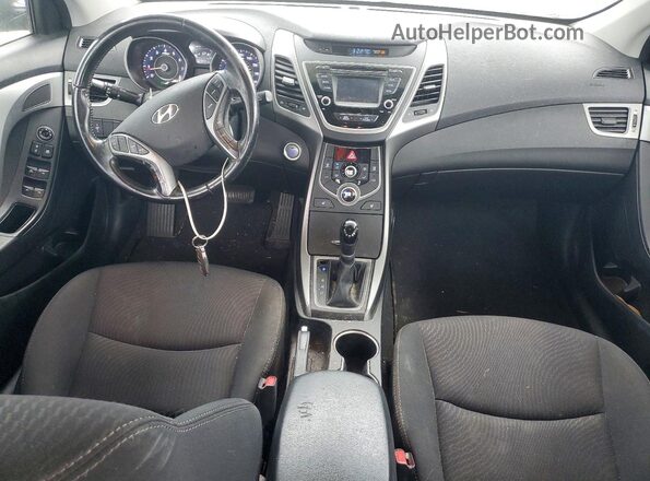 5NPDH4AE8GH729405 2016 HYUNDAI ELANTRA Blue Սարքավորումների վահանակի տեսք