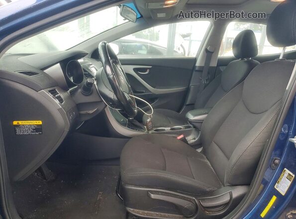 5NPDH4AE8GH729405 2016 HYUNDAI ELANTRA Blue Առջևի վահանակի տեսք