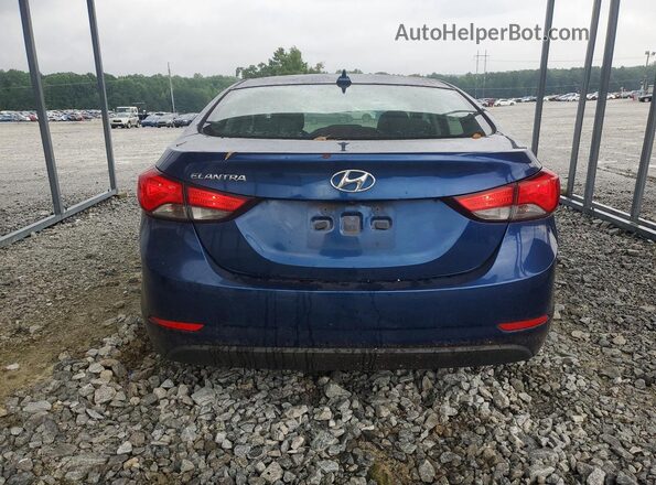 5NPDH4AE8GH729405 2016 HYUNDAI ELANTRA Blue Սալոնի դիմացի տեսք