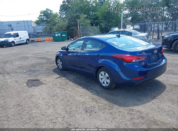 5NPDH4AE8GH740405 2016 HYUNDAI ELANTRA Blue Trasero izquierdo