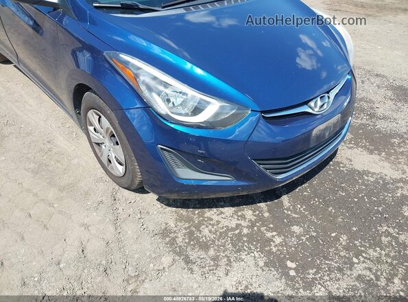 5NPDH4AE8GH740405 2016 HYUNDAI ELANTRA Blue Vista frontal