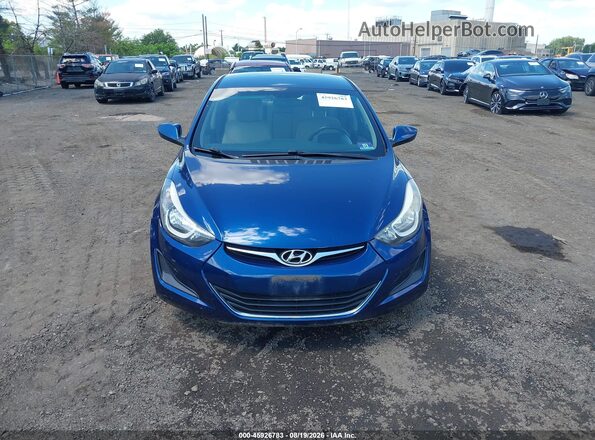 5NPDH4AE8GH740405 2016 HYUNDAI ELANTRA Blue Vista interior de 360 grados