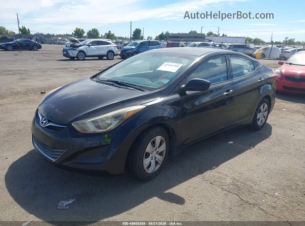 5NPDH4AE8GH753588 2016 HYUNDAI ELANTRA Black Передня ліва чверть