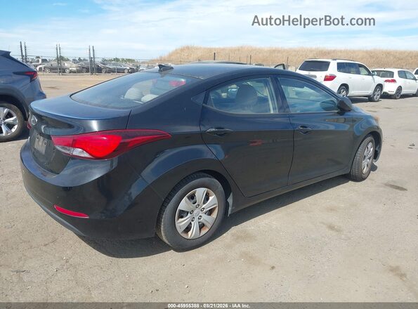 5NPDH4AE8GH753588 2016 HYUNDAI ELANTRA Black Задня права чверть
