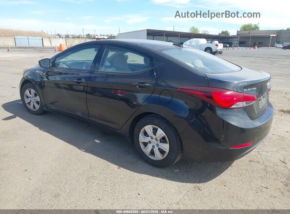 5NPDH4AE8GH753588 2016 HYUNDAI ELANTRA Black Задня ліва чверть