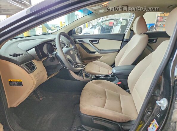 5NPDH4AE8GH762856 2016 HYUNDAI ELANTRA Charcoal Front interior view