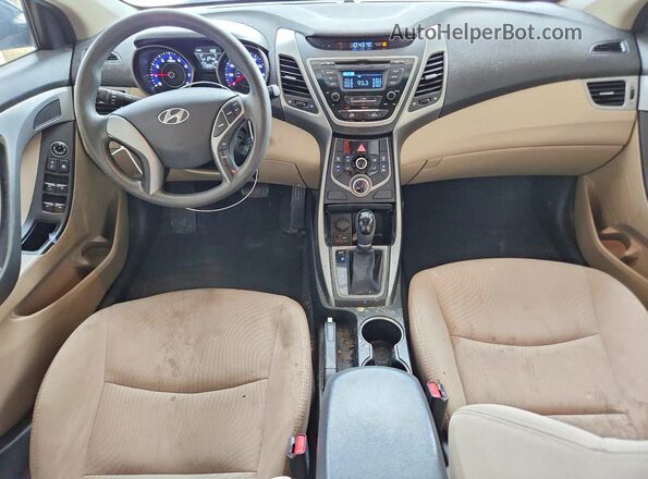 5NPDH4AE8GH762856 2016 HYUNDAI ELANTRA Charcoal Dashboard view
