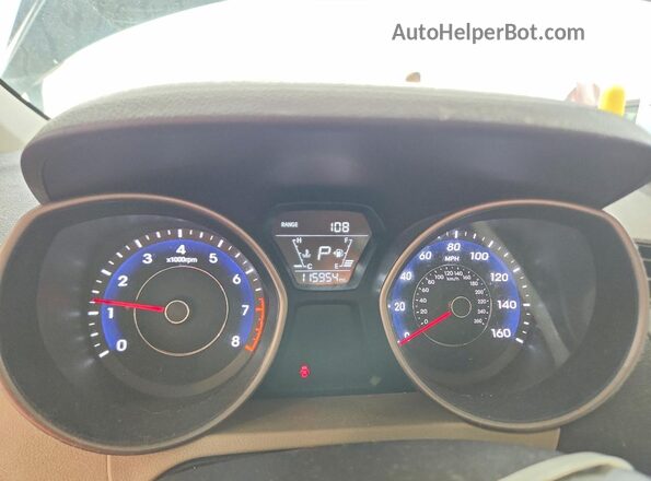 5NPDH4AE8GH762856 2016 HYUNDAI ELANTRA Charcoal Instrument cluster view