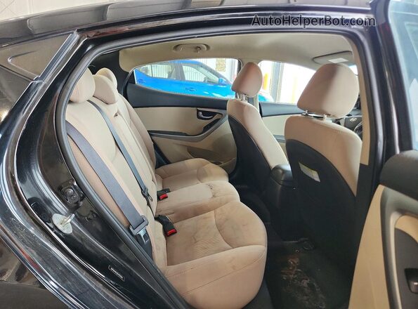 5NPDH4AE8GH762856 2016 HYUNDAI ELANTRA Charcoal Rear seats view