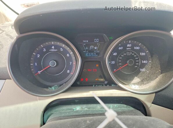 5NPDH4AE8GH764798 2016 HYUNDAI ELANTRA White Вид щитка приладів