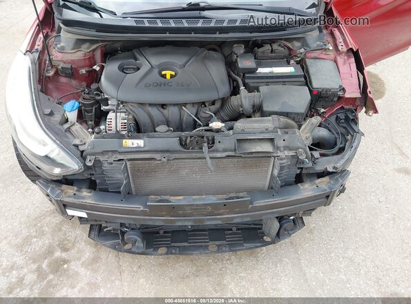 5NPDH4AE8GH769371 2016 HYUNDAI ELANTRA Red Rear view