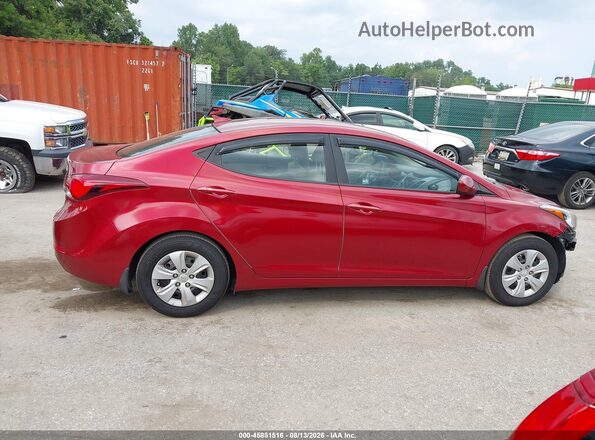 5NPDH4AE8GH769371 2016 HYUNDAI ELANTRA Red 360 interior view