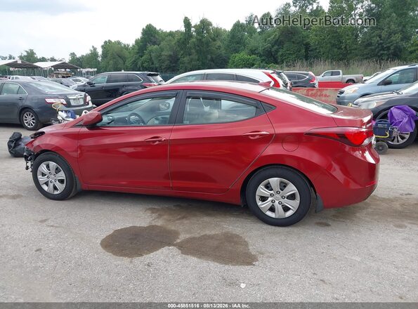 5NPDH4AE8GH769371 2016 HYUNDAI ELANTRA Red 