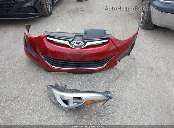 5NPDH4AE8GH769371 2016 HYUNDAI ELANTRA Red Instrument cluster view