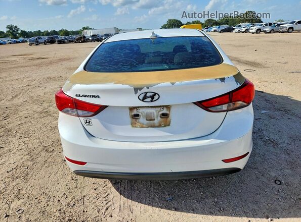5NPDH4AE9GH657260 2016 HYUNDAI ELANTRA White Հետևի տեսք