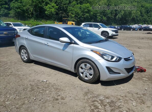 5NPDH4AE9GH703623 2016 HYUNDAI ELANTRA Серебряный Передняя правая четверть