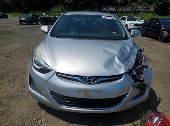 5NPDH4AE9GH703623 2016 HYUNDAI ELANTRA Серебряный Вид спереди