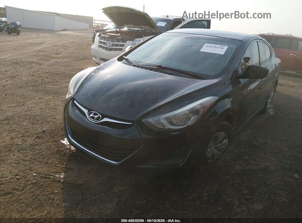 5NPDH4AE9GH706439 2016 HYUNDAI ELANTRA Black Przód lewy