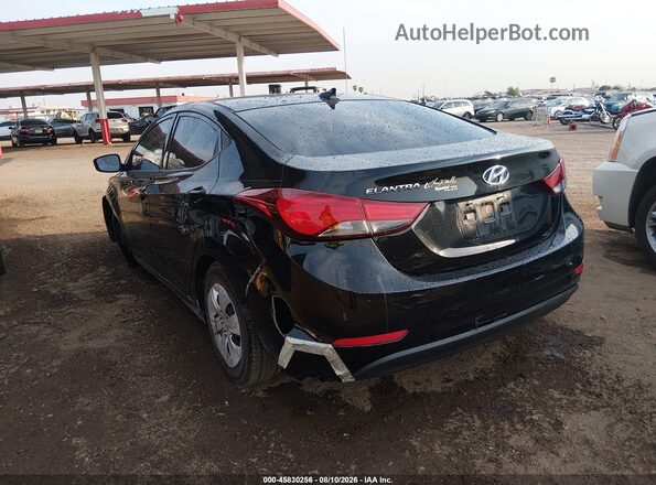 5NPDH4AE9GH706439 2016 HYUNDAI ELANTRA Black Tył lewy