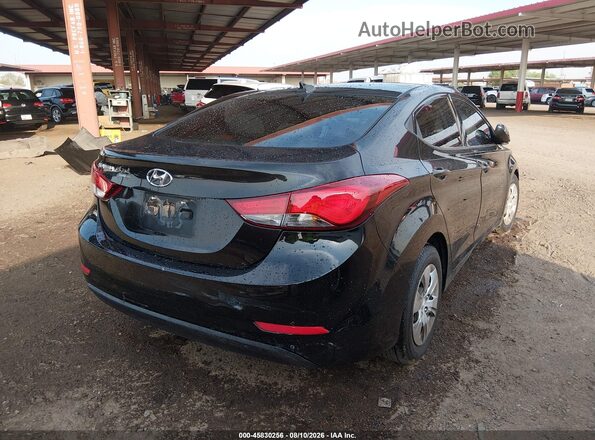 5NPDH4AE9GH706439 2016 HYUNDAI ELANTRA Black Tył prawy