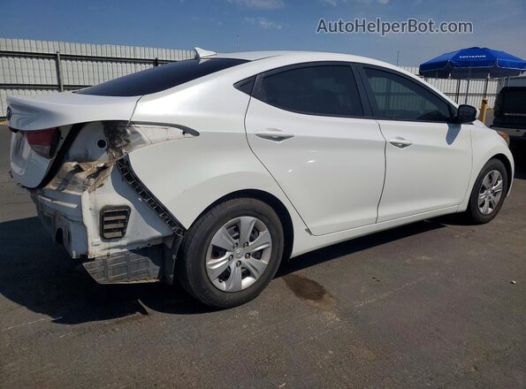 5NPDH4AE9GH709454 2016 HYUNDAI ELANTRA White Rear right