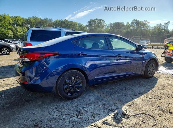 5NPDH4AE9GH720843 2016 HYUNDAI ELANTRA Blue Задня права чверть