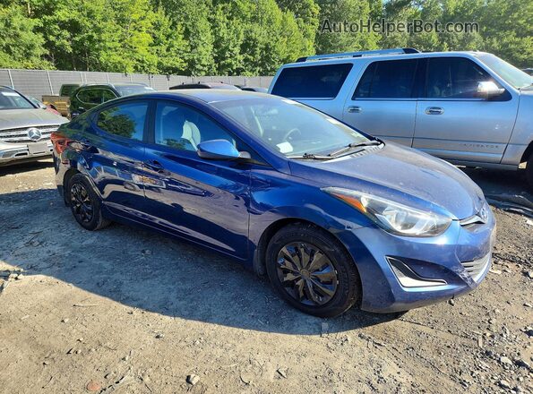 5NPDH4AE9GH720843 2016 HYUNDAI ELANTRA Blue Передня права чверть