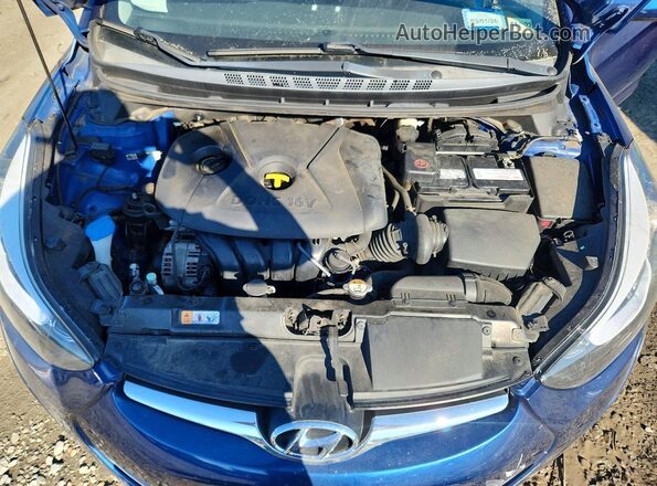 5NPDH4AE9GH720843 2016 HYUNDAI ELANTRA Blue Вид задньої частини салону