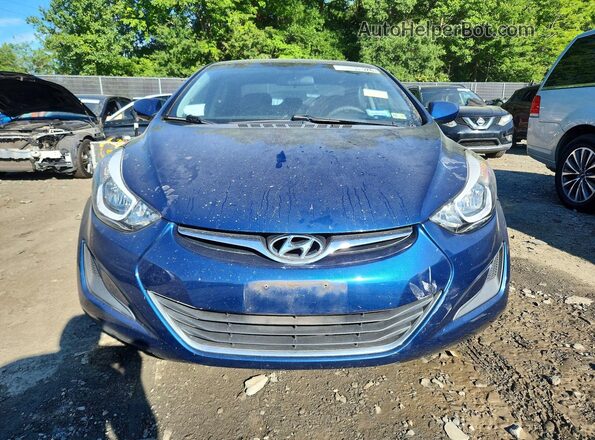 5NPDH4AE9GH720843 2016 HYUNDAI ELANTRA Blue Вид спереду