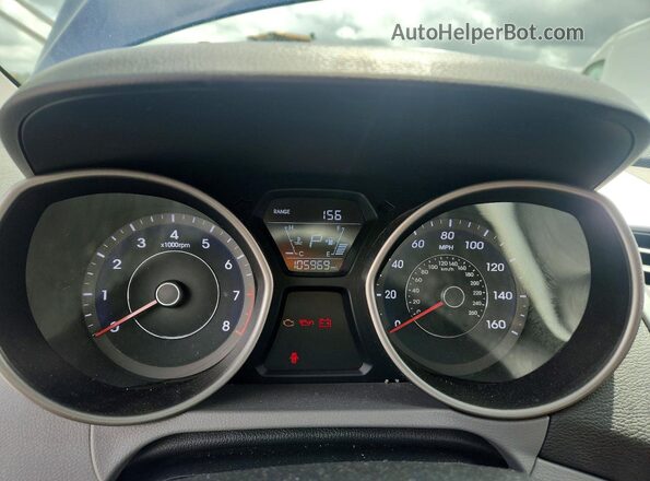 5NPDH4AE9GH729378 2016 HYUNDAI ELANTRA Blue ხელსაწყოთა პანელის ხედი