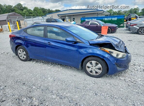 5NPDH4AE9GH729378 2016 HYUNDAI ELANTRA Blue წინა მარჯვენა