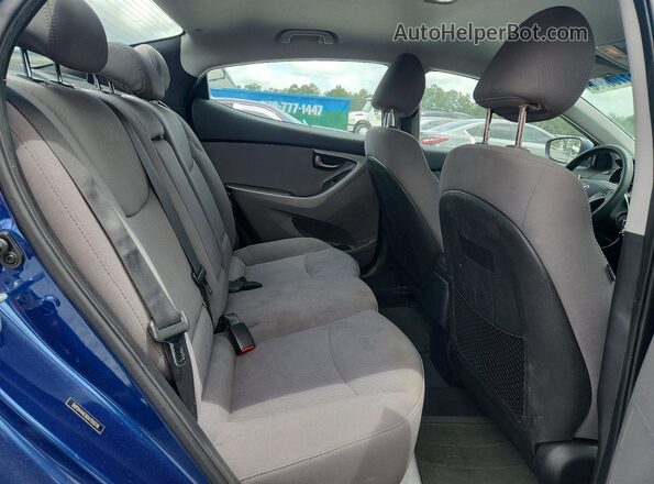 5NPDH4AE9GH729378 2016 HYUNDAI ELANTRA Blue უკანა სავარძლების ხედი