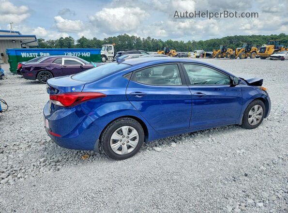 5NPDH4AE9GH729378 2016 HYUNDAI ELANTRA Blue უკანა მარჯვენა