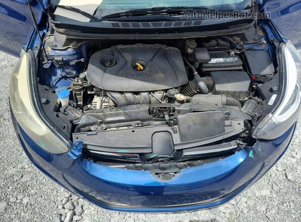 5NPDH4AE9GH729378 2016 HYUNDAI ELANTRA Blue უკანა სალონის ხედი